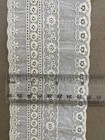 2 Yards Beige Vintage Daisy Embroidery Cotton Lace Trim  Eyelet   Scalloped