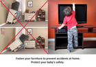 Baby Safety Metal Tv Straps Furniture Anti-tip Straps Heavy Duty Strap All Flat