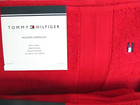 2x Tommy Hilfiger Modern American Red Soft Cotton Bath Towels 30x54 Logo