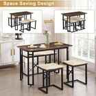 43 3  Farmhouse Dining Table Sets  Kitchen Table For 4 With 3 Seats   Wicker    