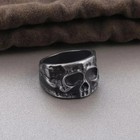 New Black Skeleton Gothic Skull Ring Men s Stainless Steel Punk Rock Biker