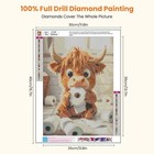 Highland Cow Bathroom Diamond Art Kit 12 X 16 Inch 5d Diy