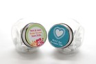Champagne Glasses - Round Personalized Bridal Shower wedding Sticker Labels 
