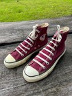 Vintage 80s 90s Converse Maroon Burgundy Size 6 5 Made In Usa