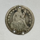 1853 Arrows Seated Liberty Dime Love Token