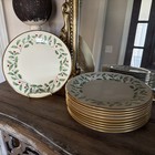 Set Of 10 Lenox Christmas Holiday Dinner Plates Mint