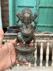 Collectible Old Wooden Hand Carved Hindu God Ganesha Figure