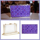Clear Clutch   Completed Needlepoint Inserts     Each Sold Separately