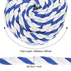 Natural Twisted Cotton Rope 1 Inch X 98 Feet Tug Of War Rope  Blue White