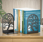 Bookends 1 Pair  Black Metal Book Ends  Bookends For Shelves  Unique Decorative