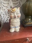 Vintage Shawnee Ceramic Porcelain 10  Puss N Boots Cat Cookie Jar 1940s