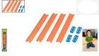 Hot Wheels Straight Track Builder Set - 4ft Classic Orange Track For Ages 4 