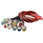 10pcs Led Indicator Light Ac dc 110v 8mm Panel Mount Red Yellow Blue Green White