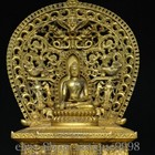11   Old Tibet Buddhism Bronze Gilt Shakyamuni Sakyamuni Amitabha Buddha Statue