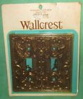 New Wallcrest 1970 s Metal European Double Switch Cover Plate Antique Brass