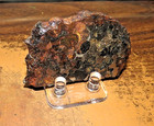 51 Gm Sericho Pallasite Meteorite Slice From Kenya Stand Olivine Jal