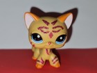 Authentic Littlest Pet Shop  2118 Yellow Pink Glitter Shorthair Cat Lps