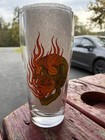 Troon Brewing Flaming Matchstick   Skull 20oz Willi Brewing Glass