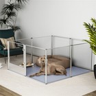 Acrylic Dog Playpen Pet Dog Exercise Pens Dog Kennel Crate Aluminium Rod Support