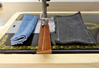 Serviced 1950 Singer 15-91 Gear Drive Sewing Machine W extras - Denim Leather