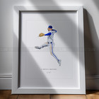 Bobby Witt Jr V2 Kansas City Royals Baseball 8x10 Print Poster Art Illustrated