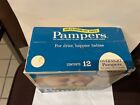Vintage Pampers Overnight  over 11lbs  Custom Fit Tapes  Diapers  12 Ct  Nos
