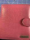 Planahead Pink Croc Embossed Snap Closure Ring Binder Day Planner W  Tabs