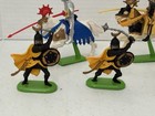 Vintage 1971 Britains Ltd Deetail Toy Soldier Medieval Knights Horses Lot  10