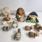 Vintage Ceramic Resin Pottery Shell Turtle Figurine Lot Of 20  Planter Vint