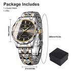 Luminous Men Watch Stainless Steel Quartz Waterproof Classic Business Wristwatch