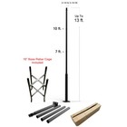 Extra Heavy Duty Extendable Light Pole 10   13 Ft Thick Metal Reinforced Outdoor