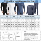 Mens 2pc Thermal Underwear Set Top Bottom Long John With Cuffed Johns Pants Us