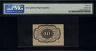Fr-1240  0 10 First Issue Fractional Currency - 10 Cents - Graded Pmg 62 Epq