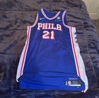 Joel Embiid Game Used Worn Jersey Philadelphia 76ers Sothebys Photo-matched 2024