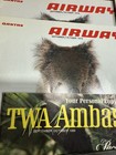 Lot 9 Misc Airline Vintage In Flight Magazines Twa Qantas Irish Transair British