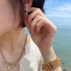 Goossens Classic Amber Eye Venice Natural Crystal Luxury Wide Edition Bracelet