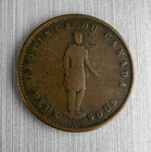 1852 Bank Of Quebec One Penny   Token  deux Sous   Province Of Canada Km Tn21