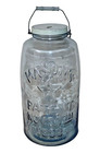 Mason   s Patent Nov 30th 1858 Star Eagle Country Grocer 5 Gallon Blue Pickle Jar