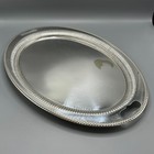 Large Antique Silver Plated Serving Tray Handles Cocktail Gallery Butler C1900