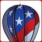 Premier Designs Patriotic Flag Hot Air Balloon Wind Spinner Stars Stripes 25778