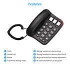 Big Button Corded Phone Telephone With Hands-free number Memory speed Dial T5r3