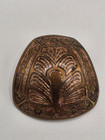 Antique Early 1900s  Cloisonn   Shoe Button Cover Brass And Copper Champleve 1 In