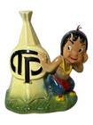 Vintage Tp Indian Teepee Advertising Thompson Products Ceramic Figural Bank