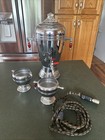 Vintage 1930s Art Deco Chrome And Red Bakelite Coffee Pot Cream   Sugar Set Read