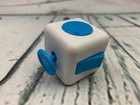 Fidget Cube Stress Anxiety Pressure Relieving Toy Adults And Children Blue White