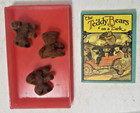 Vintage Set Of 5 The Teddy Bear Story Books Mini  H-2    X  L - 1 75    In Case New 
