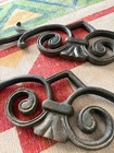 Vintage Cast Iron Architectural Scroll Brackets Set Of 2
