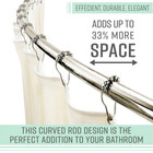 Curved Wall Mounted Rod In Satin Nickel
