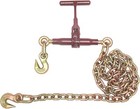 5 16 -3 8  Ratchet Load Binder W  6  G70 Chain   Grab Hooks 7100 Lb Wll