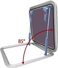 Isure Marine Anodized Aluminum Push Out Deck Hatch Square Opening Boat Yacht